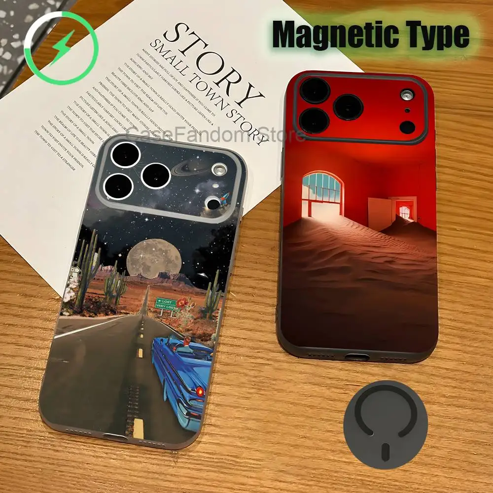 

Прозрачный серый чехол для телефона Tame Impala Psychedelic Art для iPhone 17, 16, 15, 14, 13, 12, 11, Pro, Max, Plus с магнитной беспроводной зарядкой