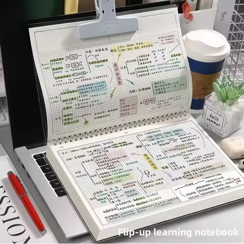 120 Pages 60 Sheets 2 Styles To Do List Notebook Thickened Top-Flip Line/grid Notebook for College Students and Office Daily Use