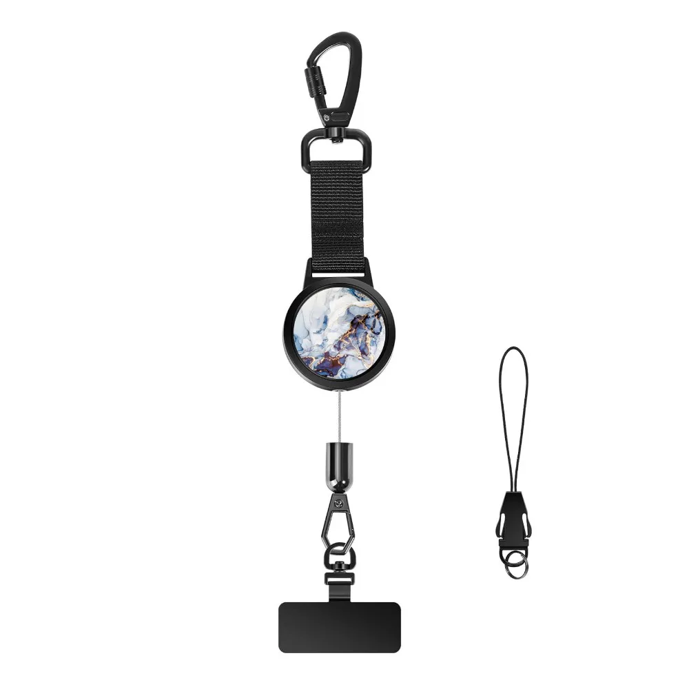 Portable Retractable Phone Lanyard Adjustable Length Anti Theft Phone Tether Lightweight Phone Strap Hiking
