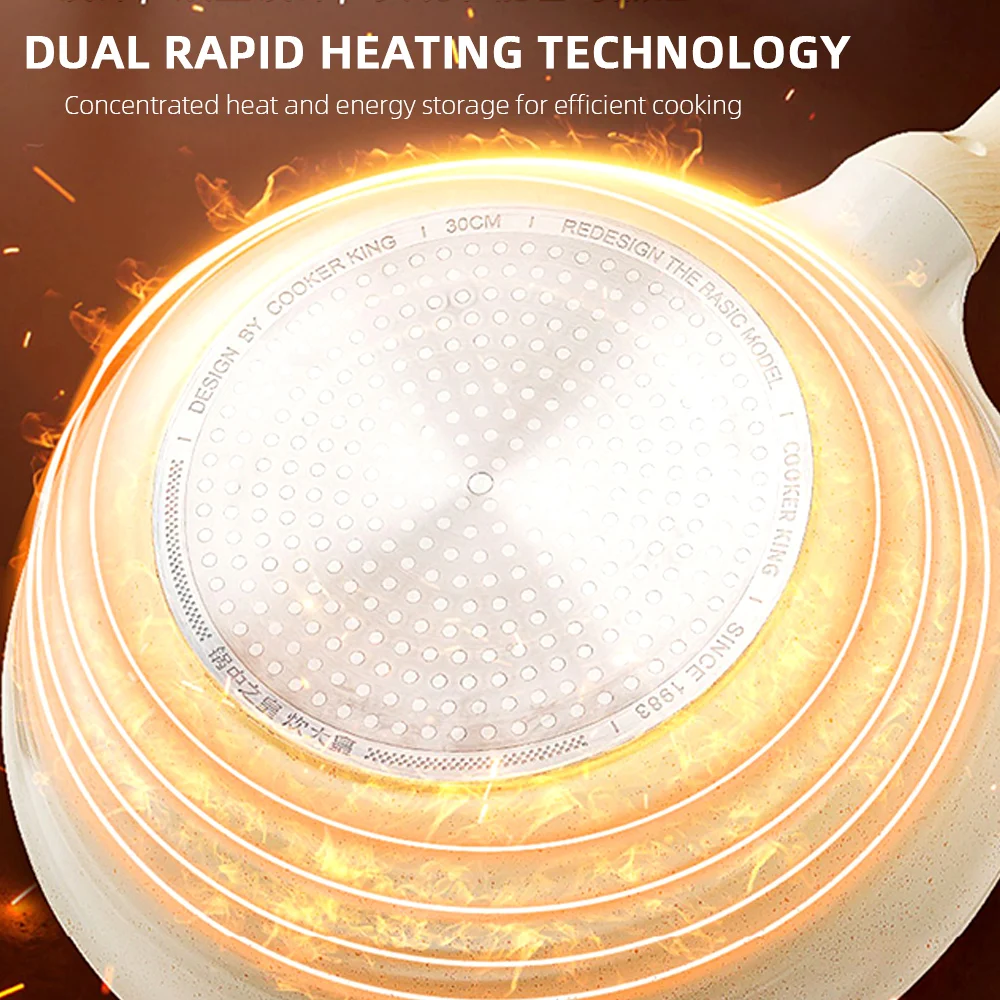 طباخ الملك غير عصا عموم ووك مقلاة المنزل ستيك مقلاة فطيرة المقلية التعريفي طباخ موقد غاز قدر تجهيزات المطابخ المطبخ #6