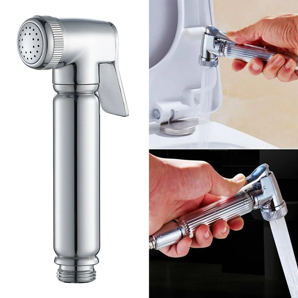 

1PC Toilet Bidet Spray Nozzel G1/2 Connector Handheld Shower Head Toilet Triangle Valve Spray For Cleaning Floor Pet Shower