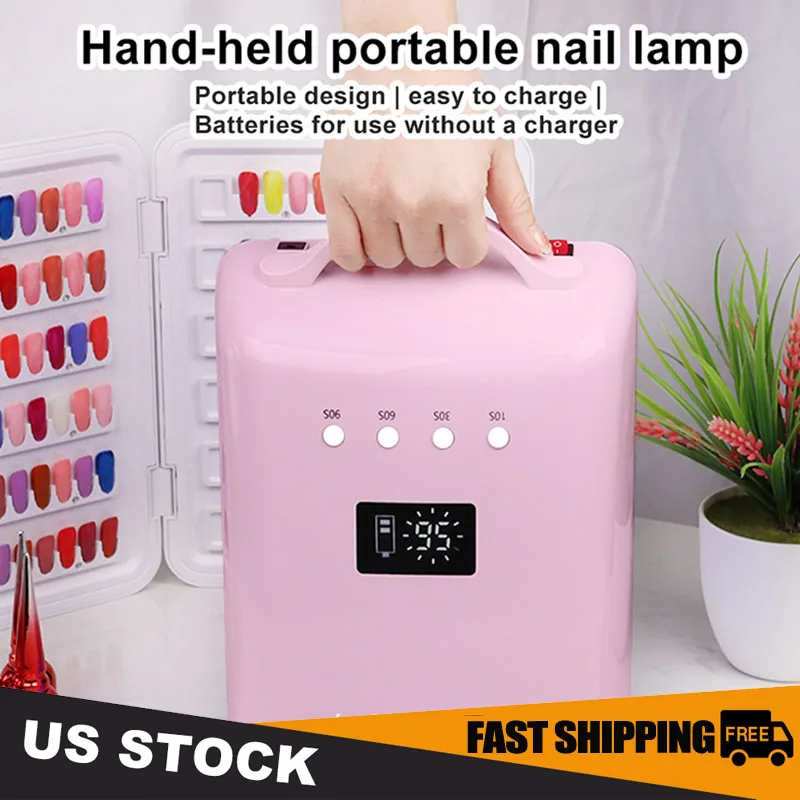 Recarregável 76w espelho reflexivo inferior lâmpada do prego gel polonês secador máquina de manicure luz uv para unhas lâmpada led uv