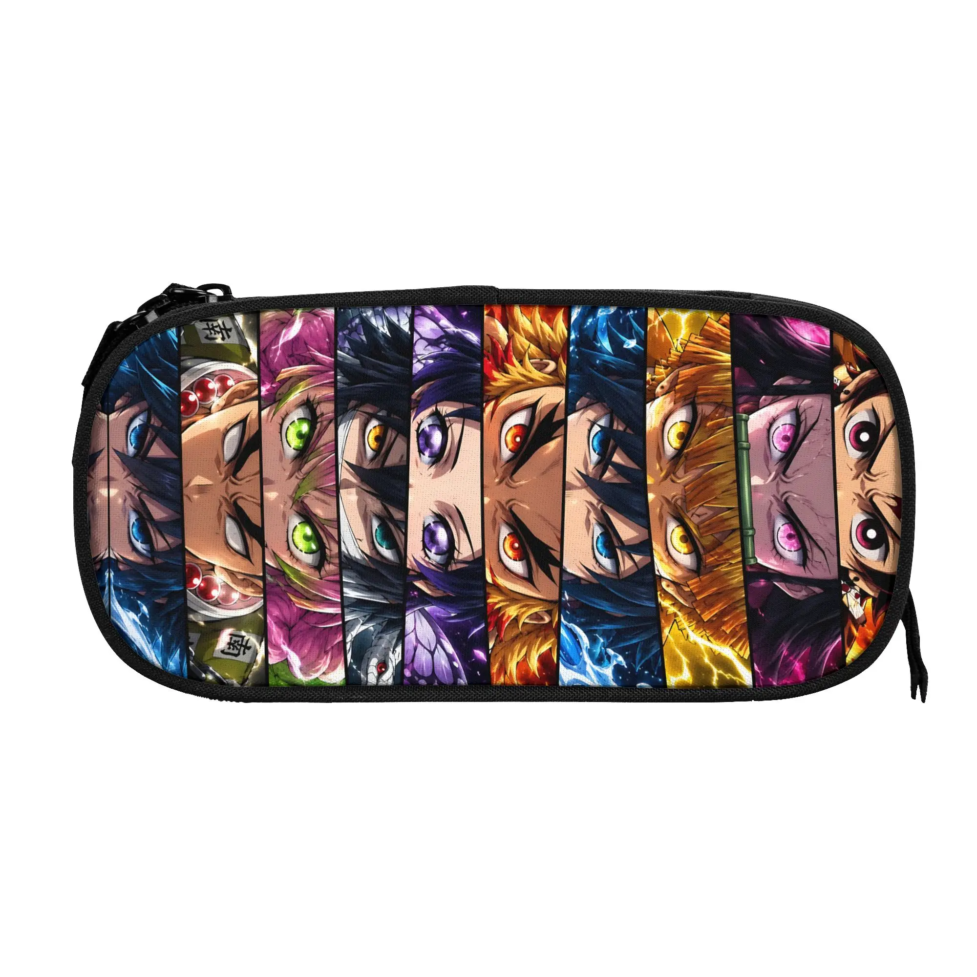 Large Capacity Bags for Child Cartoon Hashira Eyes Stack Collage Graphic Demon Slayer Handheld Study Bag for Boys Gilrs Kids