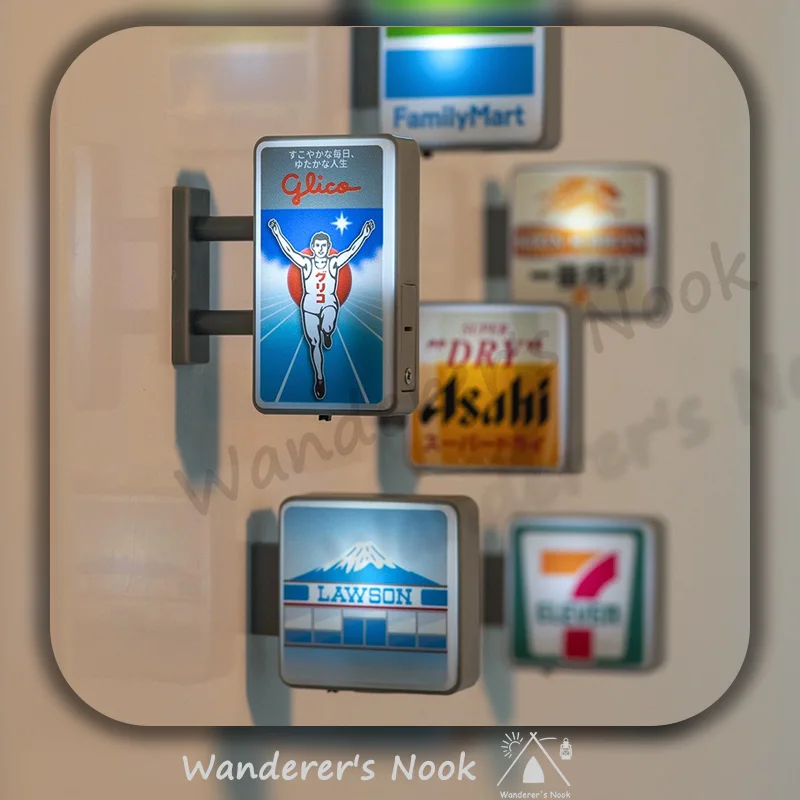 Dotonbori Glico 711 lago Kawaguchi-ko Lawson tienda letrero tablero de luz foto punto nevera imán pegatina decoración254