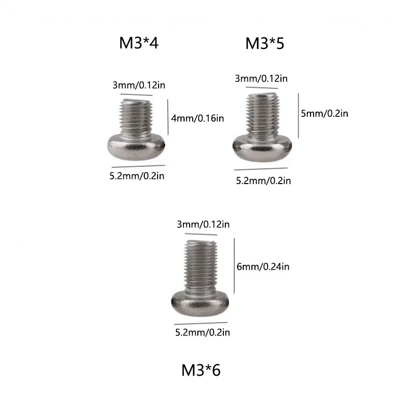 10 stks M3 Rvs Ronde Kop Cross Pan Head Machine Schroeven Kruis Verzonken Ronde Kop Bouten