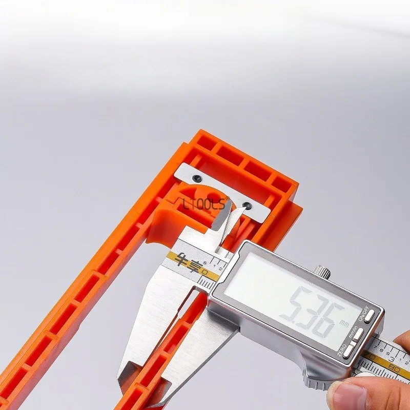 

New Woodworking Tools Slotting Template Adjustable Length Positioning Board with Scale Base Plate Suitable for Concealed Hinges