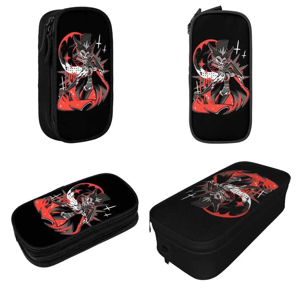 

Anime Helluva Boss Pencil Cases Black Comedy Pencilcases Pen for Student Big Capacity Bags School Supplies Zipper Stationery