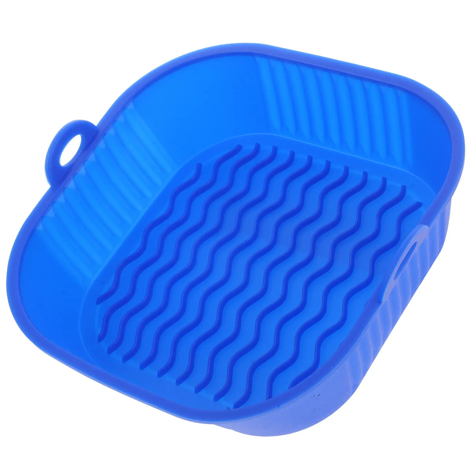 Silicone Air Fryer Baking Tray Foldable Double Handle Non-Stick Air Fryer Basket Liner Oven Microwave Reusable Kitchen