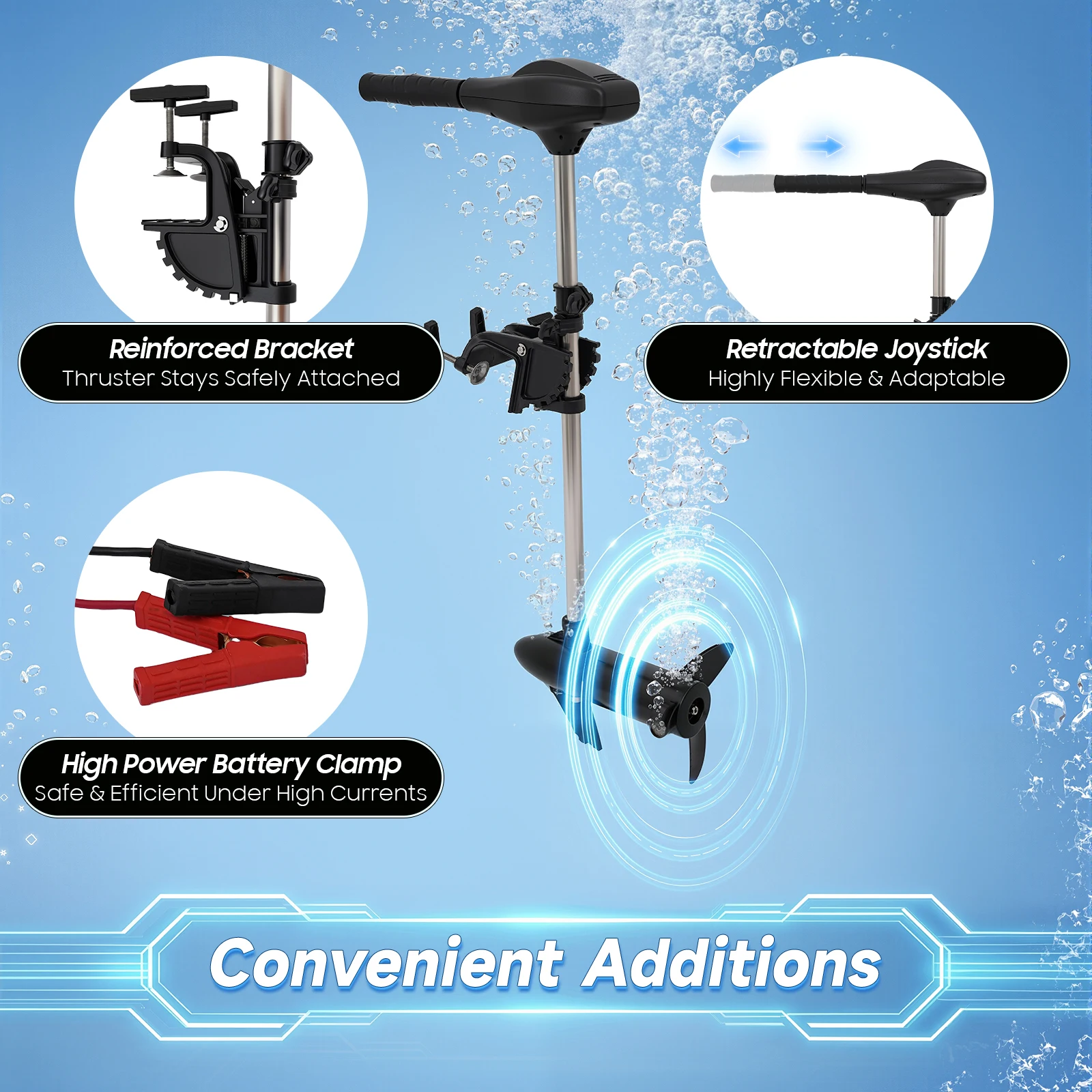 Fishing Boat Trolling Motor - Elektryczny silnik do łodzi, 12 V,