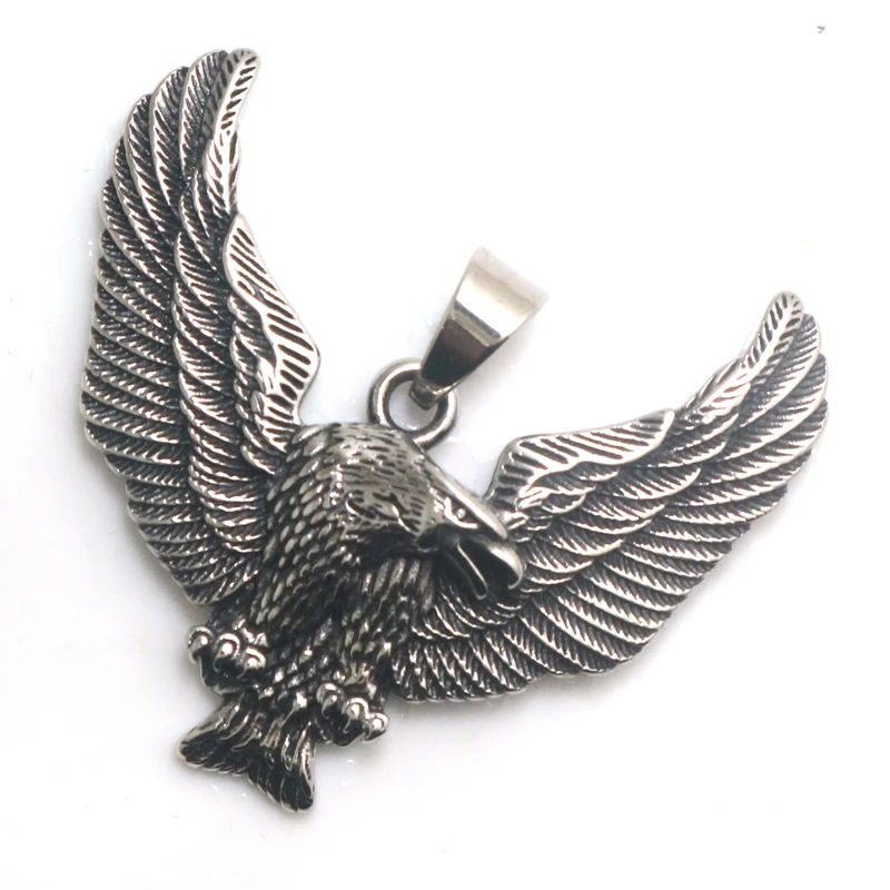 Men 316L Stainless Steel Biker Eagle Pendant Newest