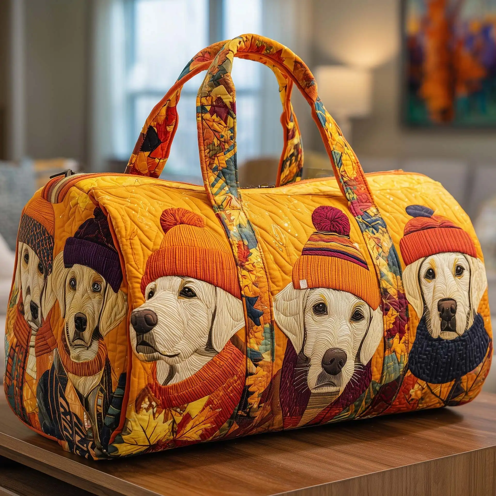 

3D Printed Quilted Bags dog funny Personalized Gifts Bags Handbag Tote Bag Custom Training Travel Bag Beach Hiking Camping