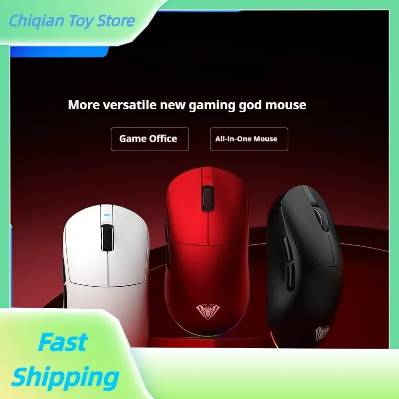 

Aula V9 RGB Wireless Bluetooth 2.4G Gaming Mouse 3 Modes Lightweight Design for PC Windows Computer Office Use Esports Paw3950