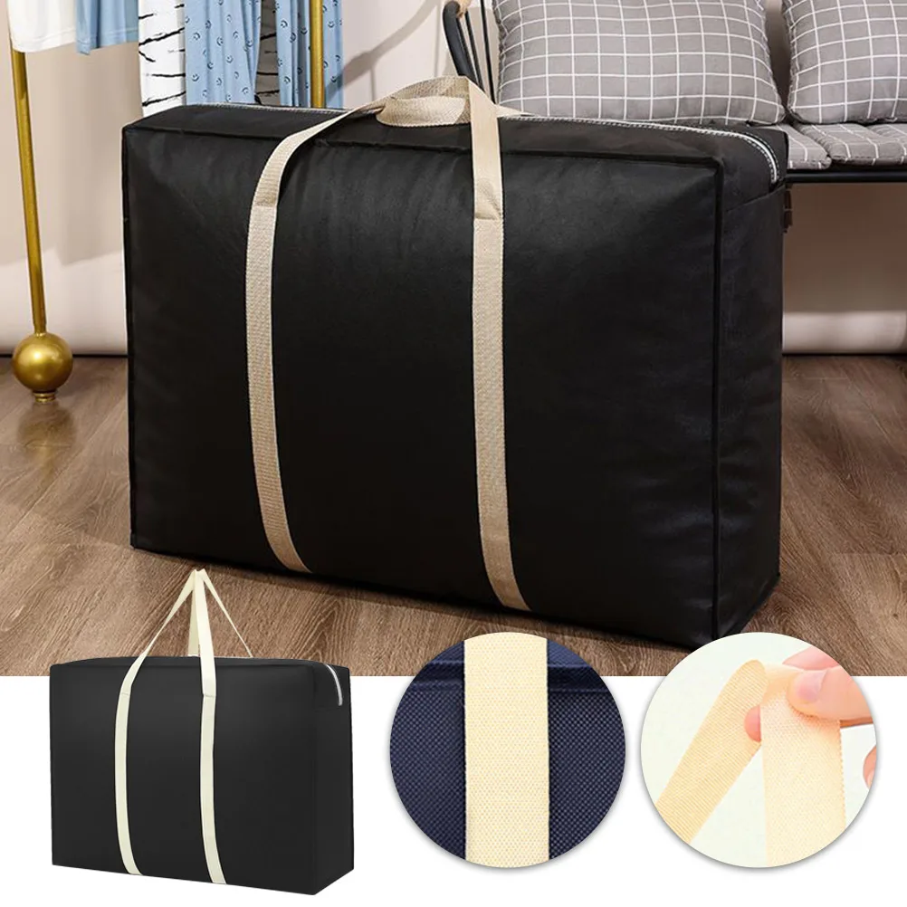

3pcs Large Capacity Dustproof Storage Bags For Clothes Blankets Foldable Non-Woven Organizer Travel Moving Bedroom/