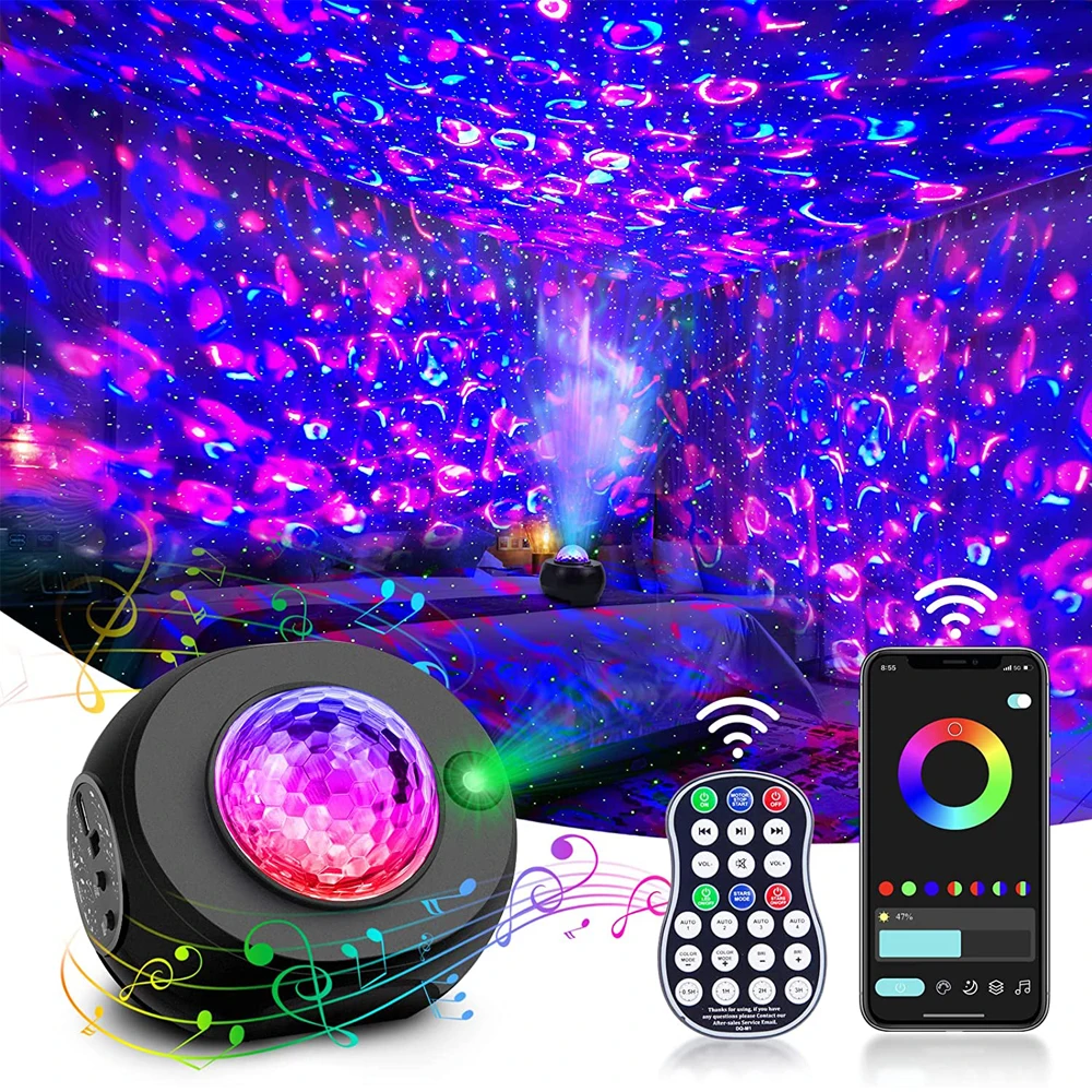 Galaxy Star Projector Night Light with Bluetooth Remote Control Nebula Starry Light for Decorate Room Projector Birthday Gift
