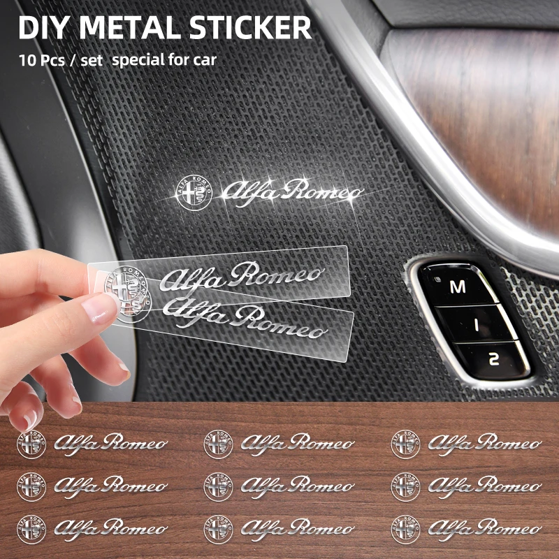 Metal Emblem Auto Decor Wiper Decals Reflective Car Window Stickers For Alfa Romeo Giulietta Giulia GT Mito Brera F1 Stelvio