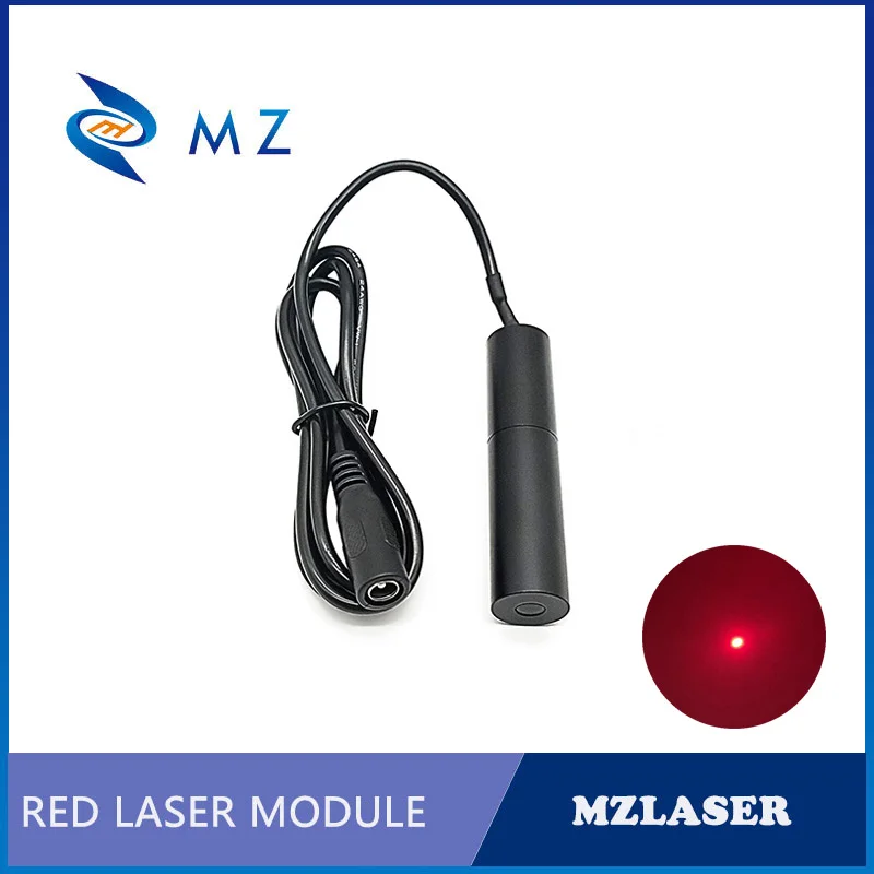 Modulo diodo laser punto rosso Mini D16mm 650nm Laser monomodale di livello industriale 10mw 20mw 30mw 50mw 100mw 5V con alimentazione adattatore