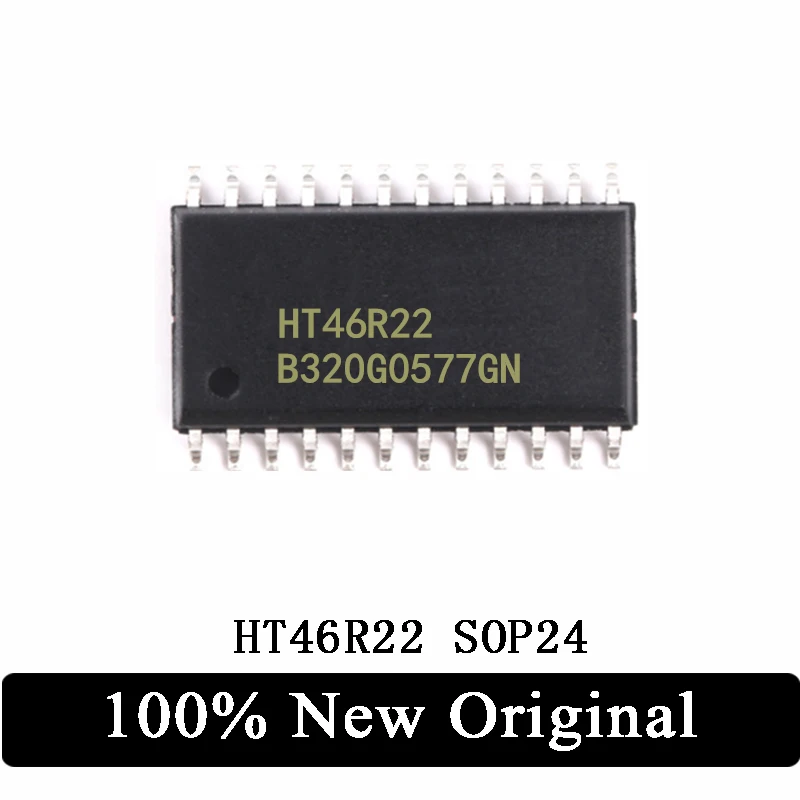 5Pcs 100% New Original HT46R22 package SOP24 A/D type eight-bit microcontroller IC Chip In Stock