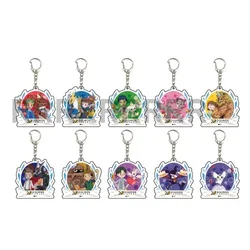 Anime Digimon Adventure Keychain Doll Mimi Palmon Joe Gomamon Takeru Patamon Hikari Tailmon Acrylic Keyring Pendant for Gift