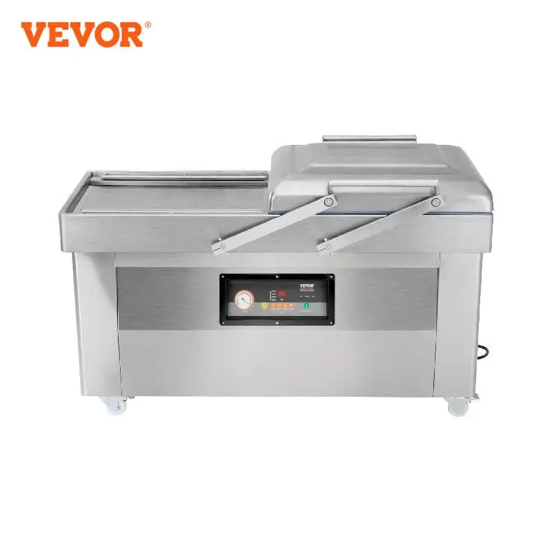 

VEVOR DZ-600-2S Chamber Vacuum Sealer 1200W Vacuum Packing Machine with 23.62" Sealing Length for Foods Meats Home Kitchen Use