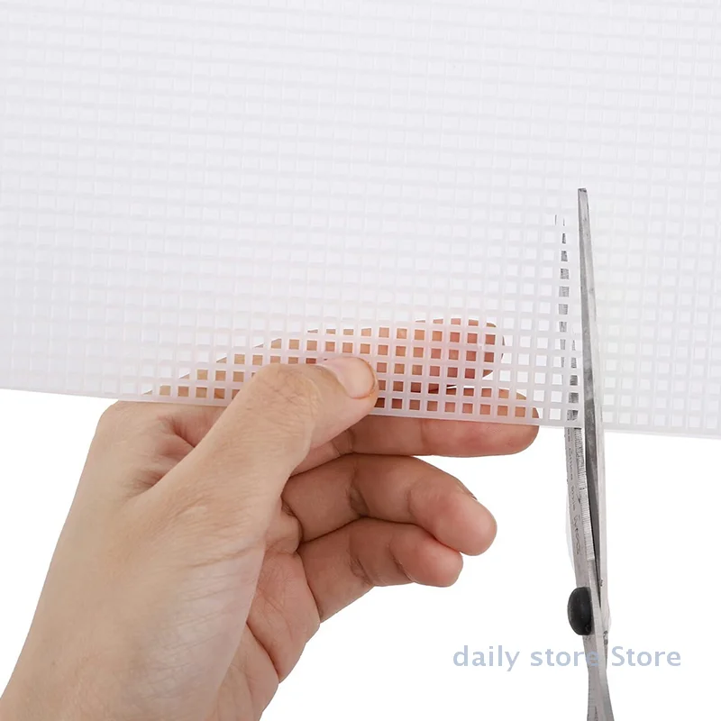 4 PCS Count Plastic Mesh Canvas Sheets For Embroidery Acrylic Yarn Crafting Knit Crochet Projects