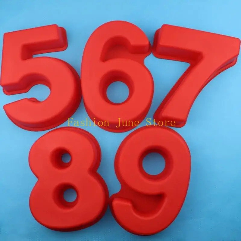 

N5KA 10 шт./компл. 0-9 большие цифровые цифры форма для эпоксидной смолы украшения торта силиконовая форма DIY ремесла ювелирные