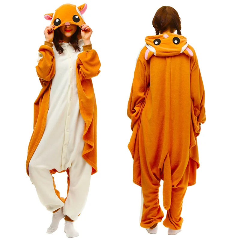 

Fluffy Pajamas Flannel Anime Cartoon Sleepwear Nightgown Kigurumi Adult Jumpsuit Homewear Halloween Cosplay Costumes Long Sleeve