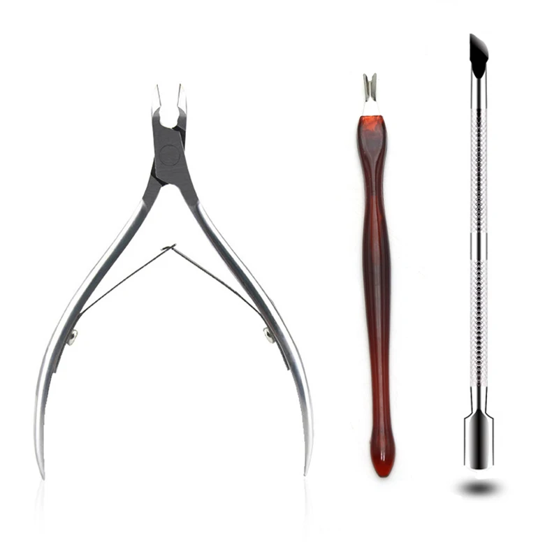 Manicure Set Tool Cuticle Skin Scissors Steel Push Dead Leather Fork Nail Clipper Cleaning Nails Remover Pusher Pedicure Product