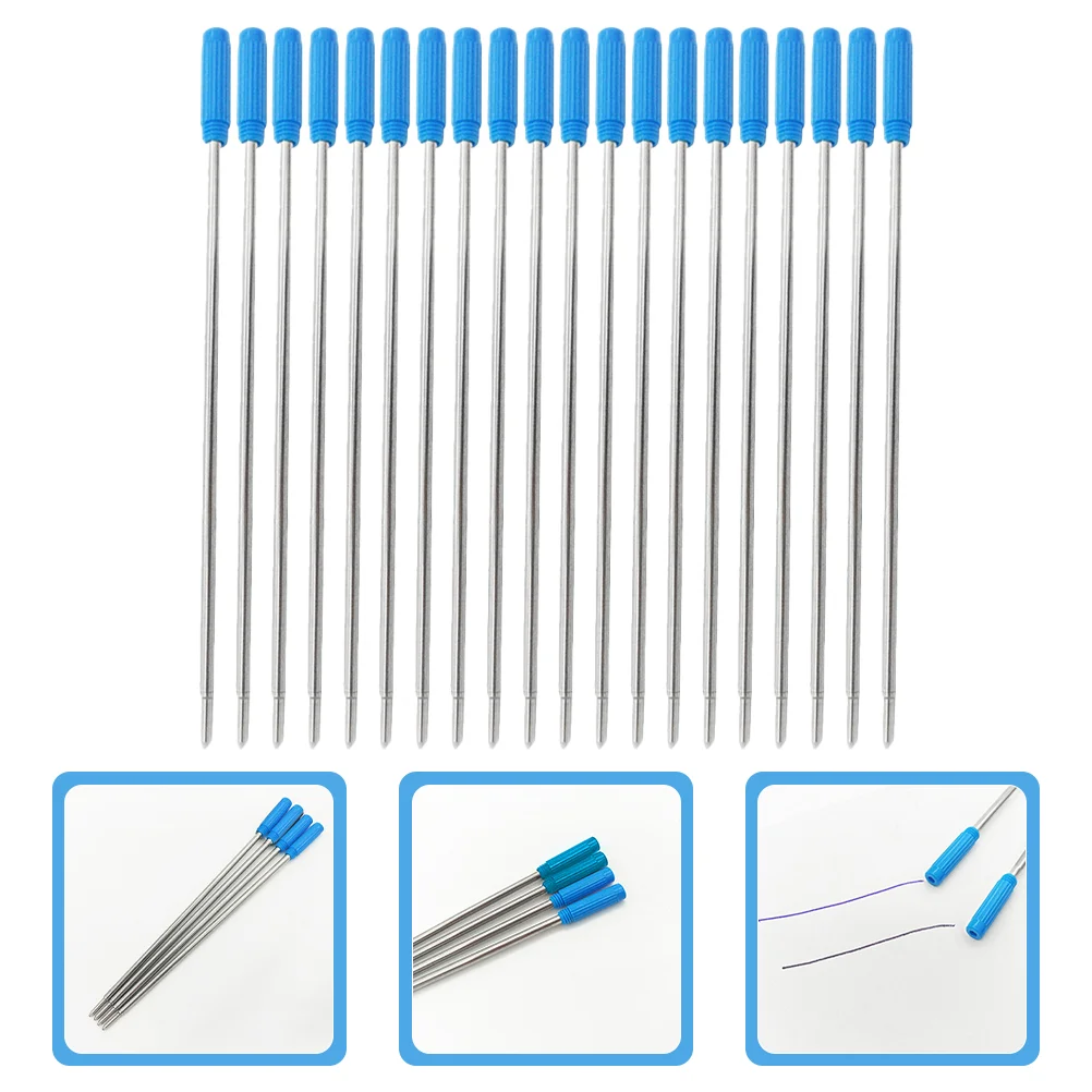 

20Pcs Metal Pen Refill Ballpoint Writing Supplies For Pens Stationery Office School Gel Ink Tools Cross Brand Refills