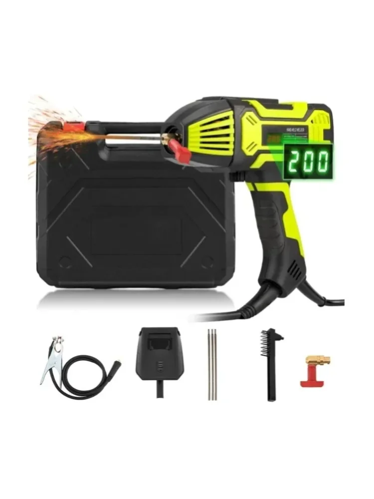 Tragbares MMA-ARC-Schweißgerät 20-200A IGBT Handheld-Inverter-Schweißmaschine mit Digitalanzeige 110V/220V Dual-Spannung Haushalts-DIY-Metall-Lichtbogenschweißwerkzeug