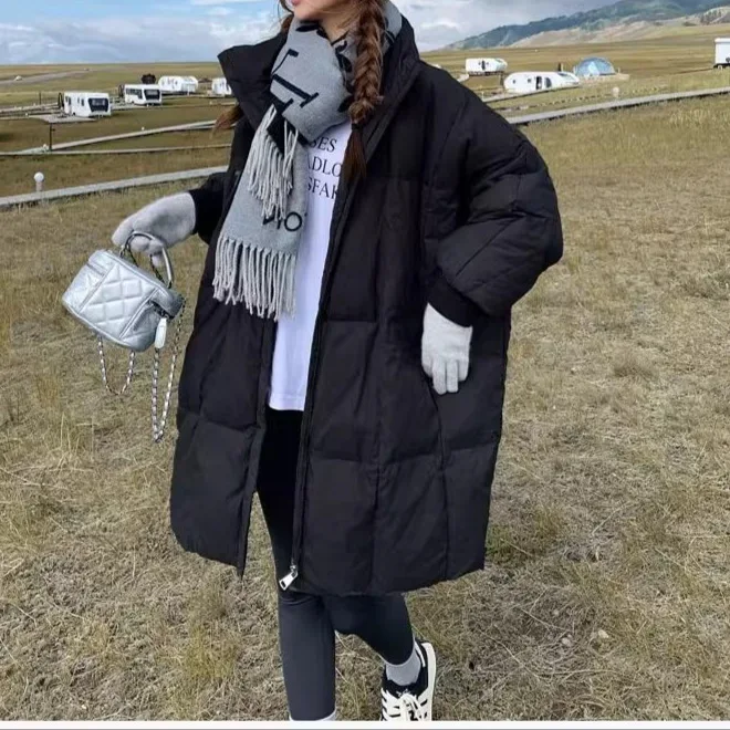 

Женская зимняя утолщенная хлопковая куртка, Новое поступление, весенний сезон 2022, ультра короткая трапециевидная куртка, однотонный рукав принцессы