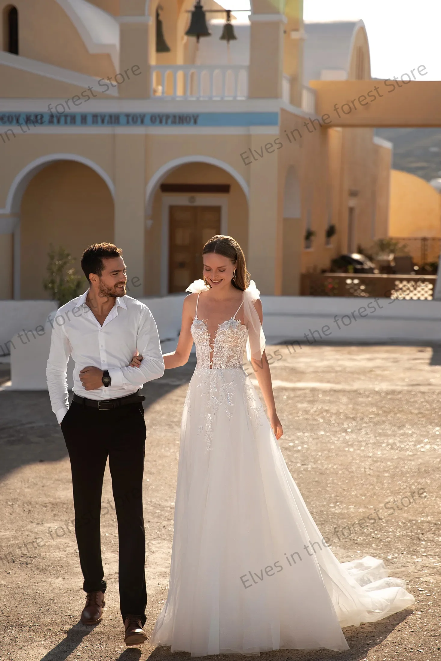 여성을위한 로맨틱 라인 신부 가운 맞춤형 연인 공식 웨딩 드레스 우아한 레이스 아플리케 Vestidos De Mariee