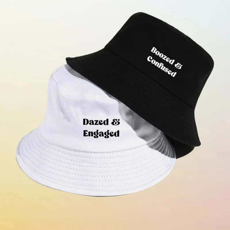 Dazed & Engaged Boozed and Confused Bucket Hat retro Pool Beach Bach girls trip bachelorette party Bridal Shower Bridesmaid Gift