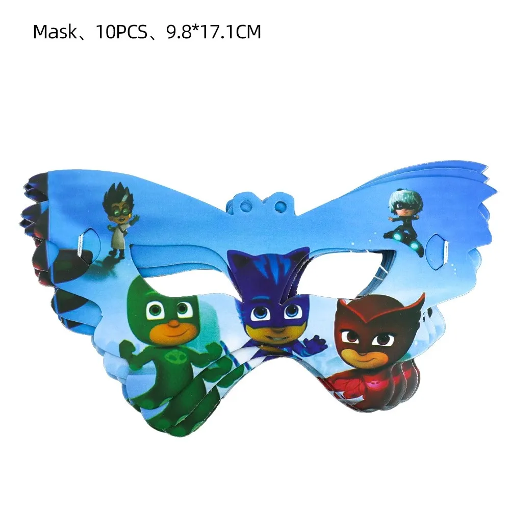 10pcs/lot Pj Masks Theme Eye Cover Boys Kids Favors Happy Birthday Party Decorations Events Supplies Baby Shower Gifts