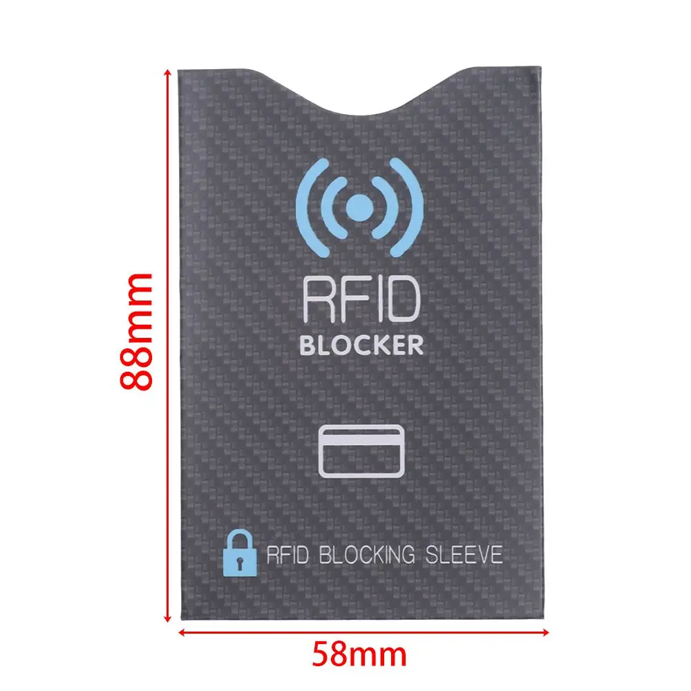 5PCS Safety Protection Credit Cards Anti-theft RFID Blocker Card Holder Protect Case Cover Blocking Sleeve