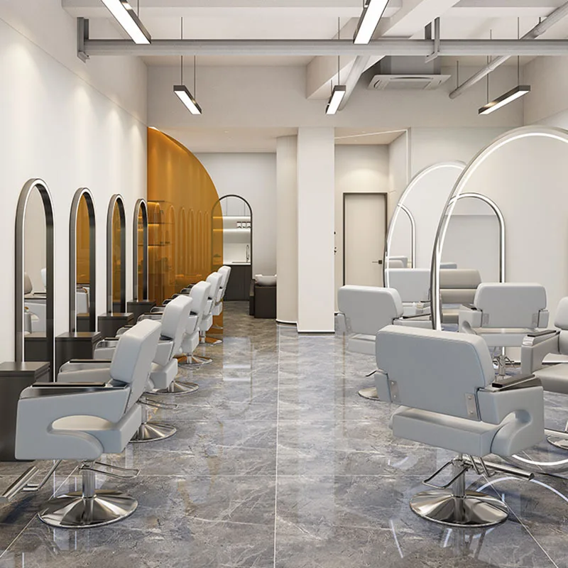 Cadeira estética do salão de beleza, Cadeira giratória de luxo, Poltronas barbeiros profissionais, Estilista Friseurstuhl Barbeiro Equipamento, MQ50BC