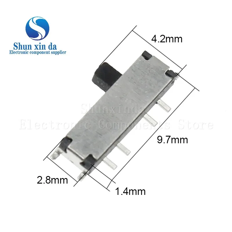 10PCS/Lot MSK-12C03-07 8Pin Toggle Switche Micro SMD On-Off-On 1P2T Switch Third Gear Side Shift Sliding Switch