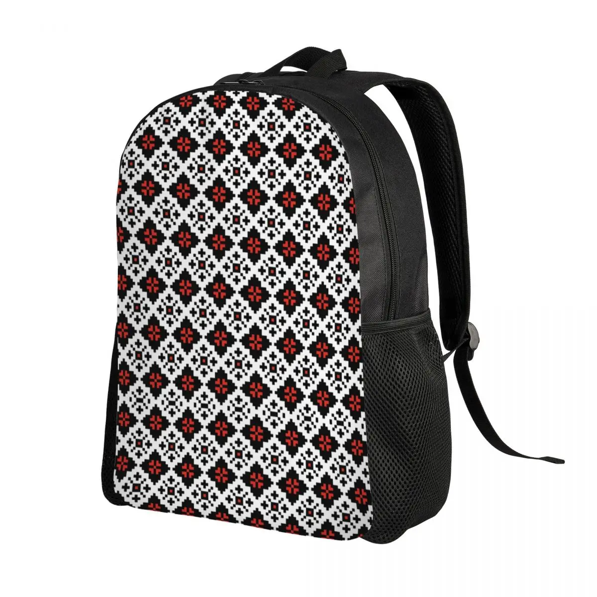 Ukrainian Traditional Embroidery Ornament Backpacks School College Students Bookbag Fits 15 Inch Laptop Ukraine Boho Ethnic Bags