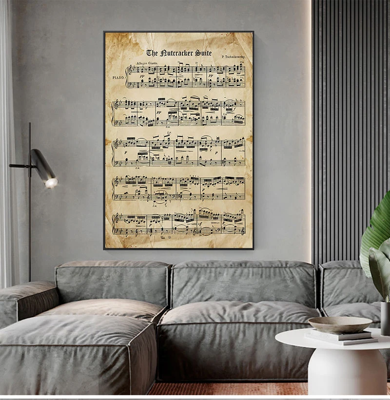 The Nutcracker Vintage Sheet Music Poster And Print Tchaikovsky Classical Piano Music Canvas Painting Wall Picture Home Decor