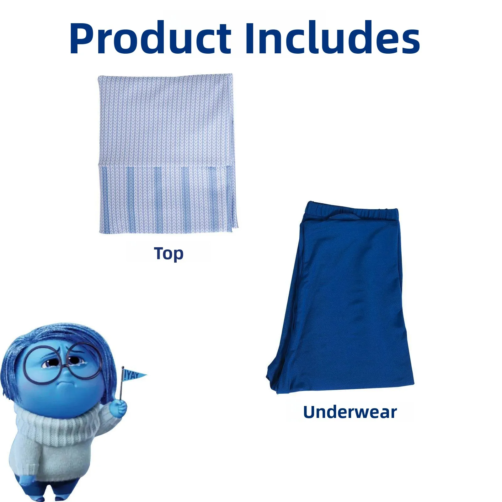 Disfraz de Halloween de Inside Out 2, Joy y Sadness, Ropa de Juego de Rol, Traje de Cosplay, Equipo de Agentes Especiales, Moda Femenina