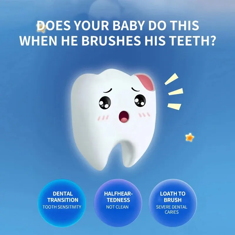 Cartoon Electric Toothbrush for Kids IPX7 Waterproof Whole Body Washable Soft Brush Head for Gingival and Dental Care