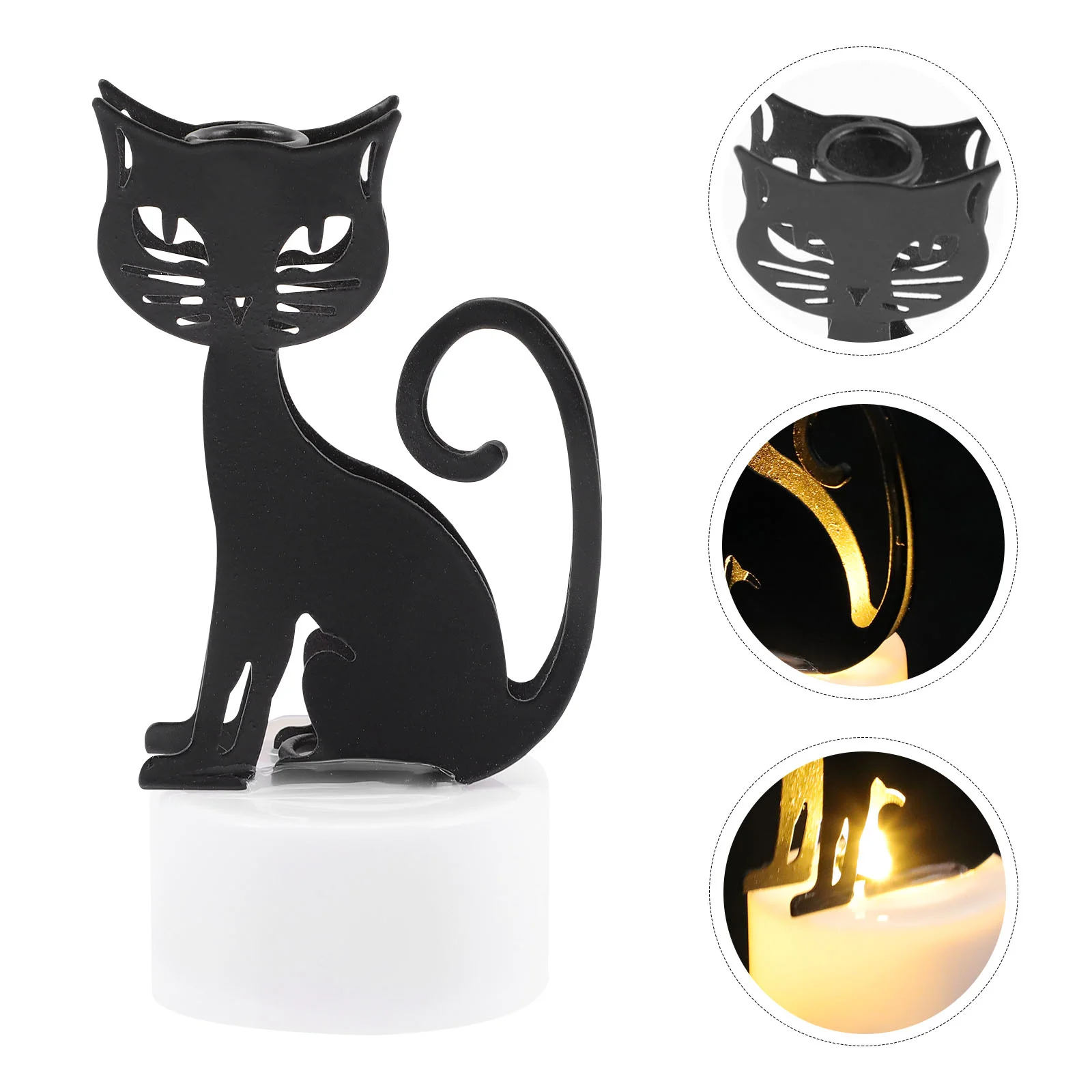 

2 Pcs Halloween Light Desk Lamp Indoor LED Tealight for Plastic Flameless