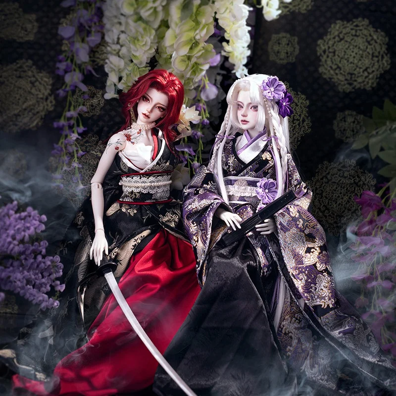 

Original Kimono Style Bjd Authentic Doll Three Points Meihui Japanese Gold Full Set Bjd Resin Doll Can Be Replaced New Product