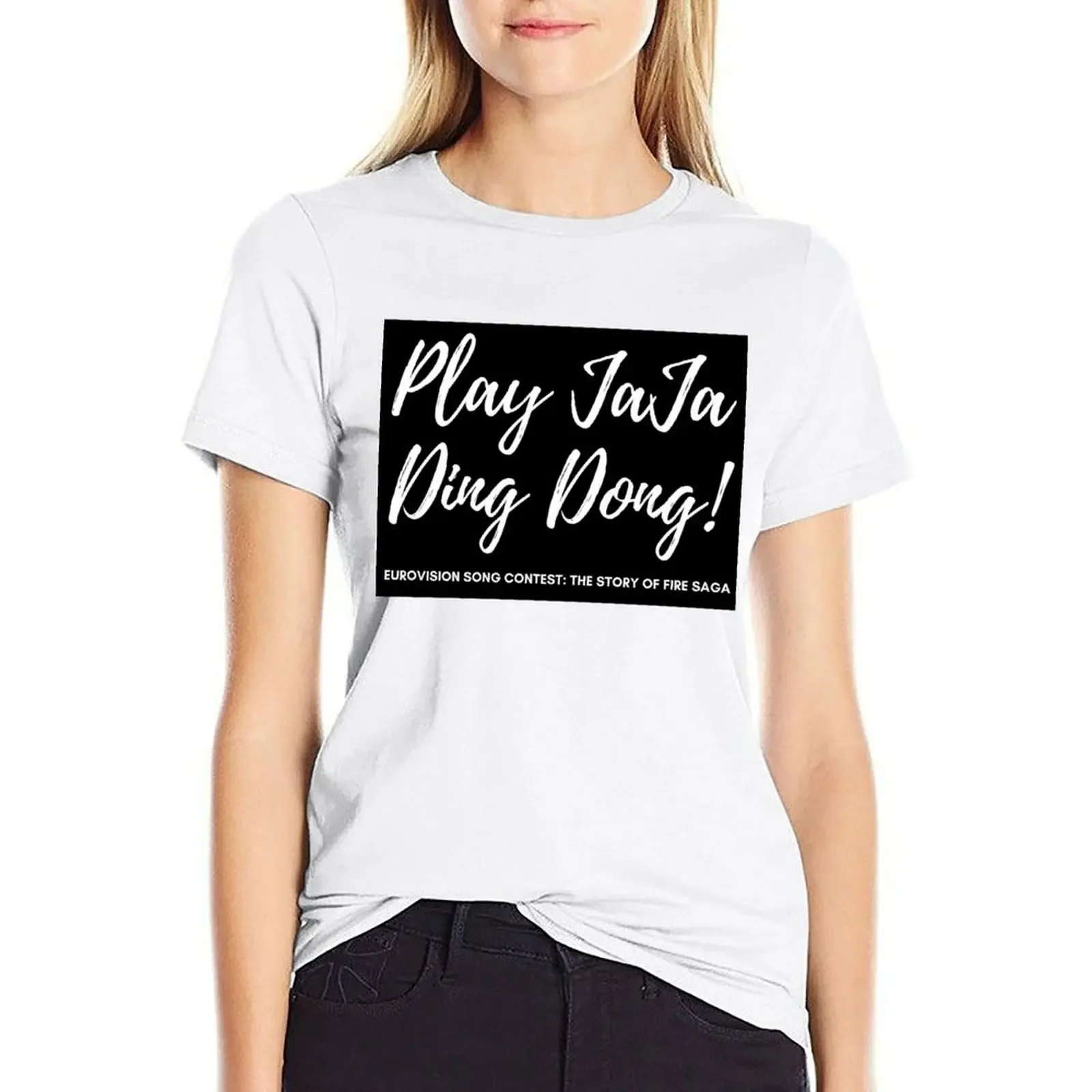 Play Jaja Ding Dong (Black) T-shirt plus size tops new edition t shirts for Women