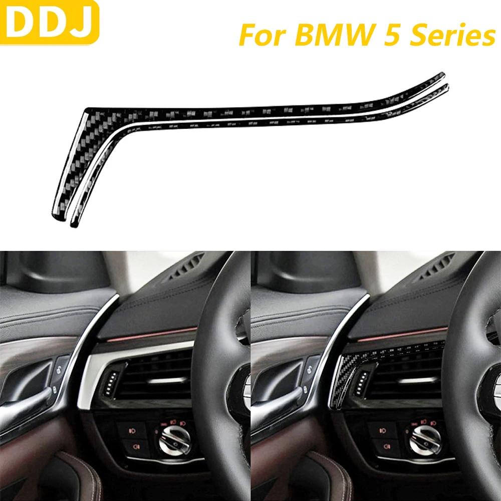 

For BMW 5 Series G30 G31 G38 2017-2023 Carbon Fiber Main Driver's Air Outlet Vent Trim Cover Car Accessories Interior Sticker