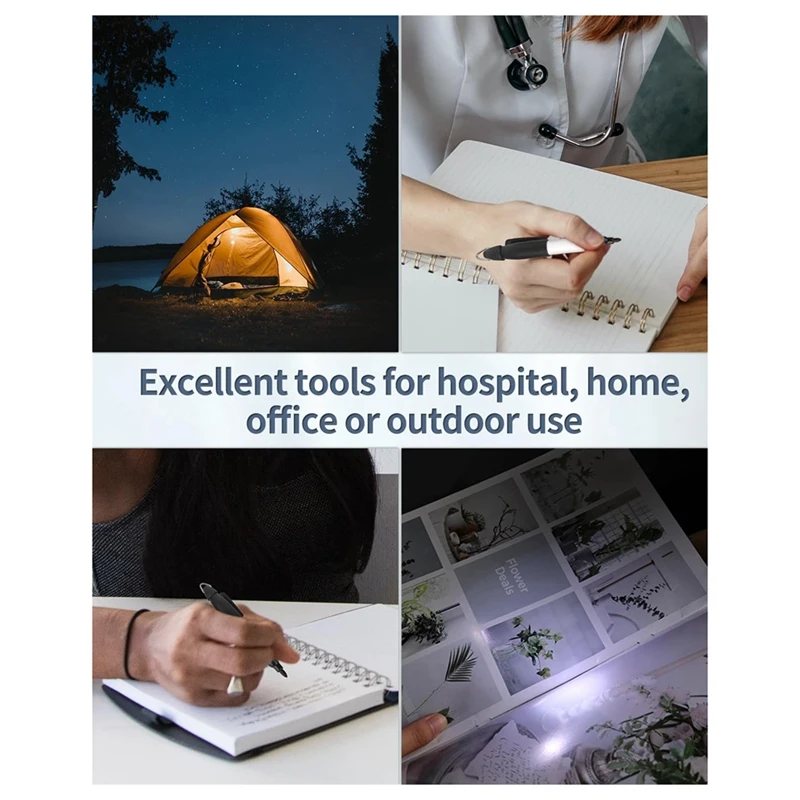 Mini Keychain Flashlights & Permanent Marking Pens Set Portable 12 Lumen Battery Powered LED Torches And Marker Pens Kit 12PCS