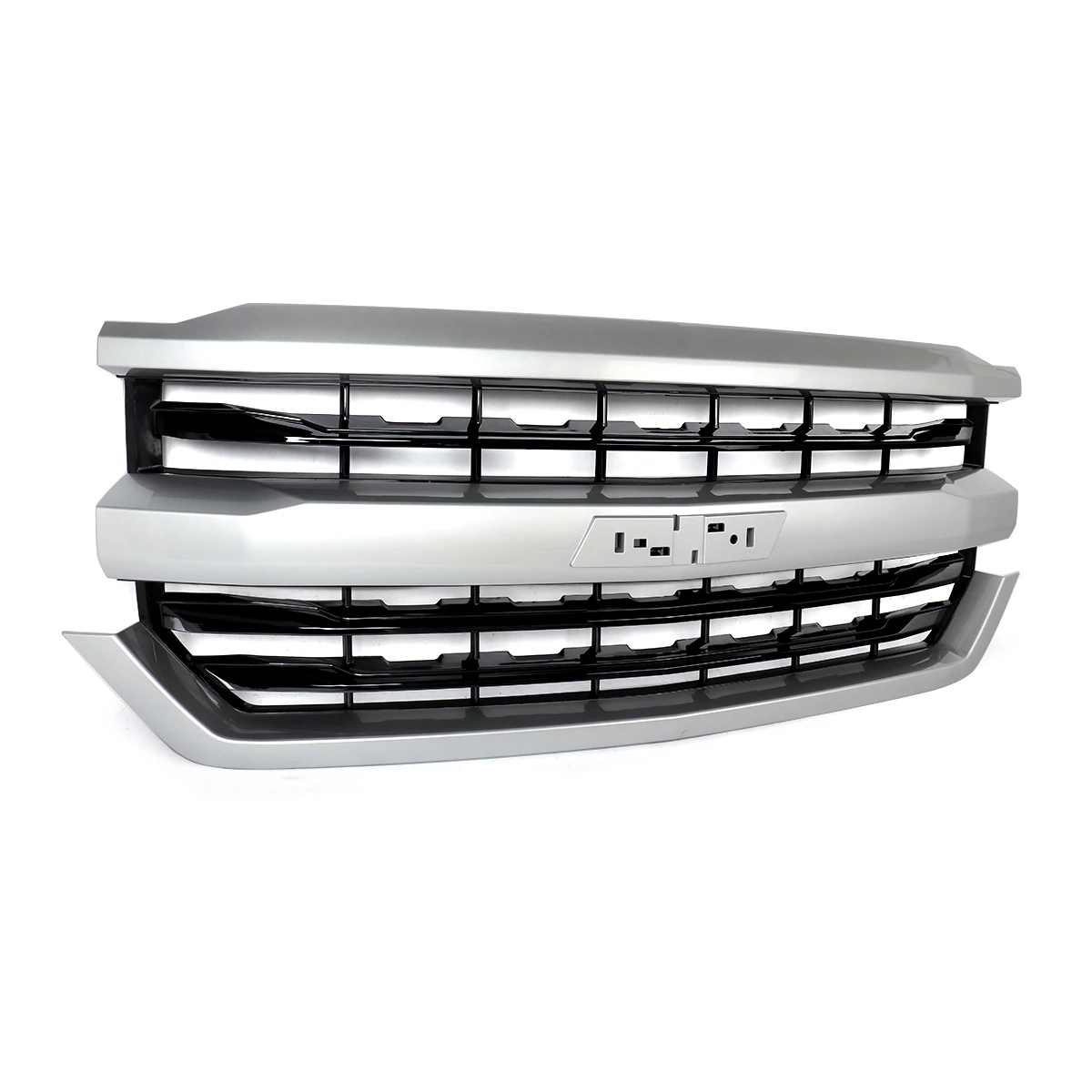 

For 2016-2018 Z71 Look Chevy Silverado 1500 Grill Replacement ABS Silver Ice Metallic WA636R/17/GAN Mesh Front Grille Assembly