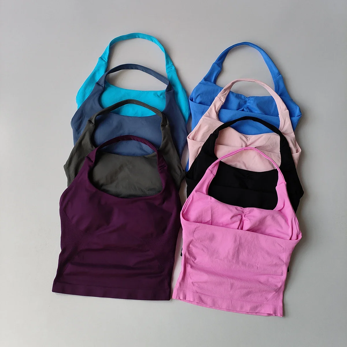 Women's Sexy Backless Fitness Bra Workout Tops Gym Yoga Crop Sport Bra Hanging Neck Sports Vest Gym Fitness Sports Underwear