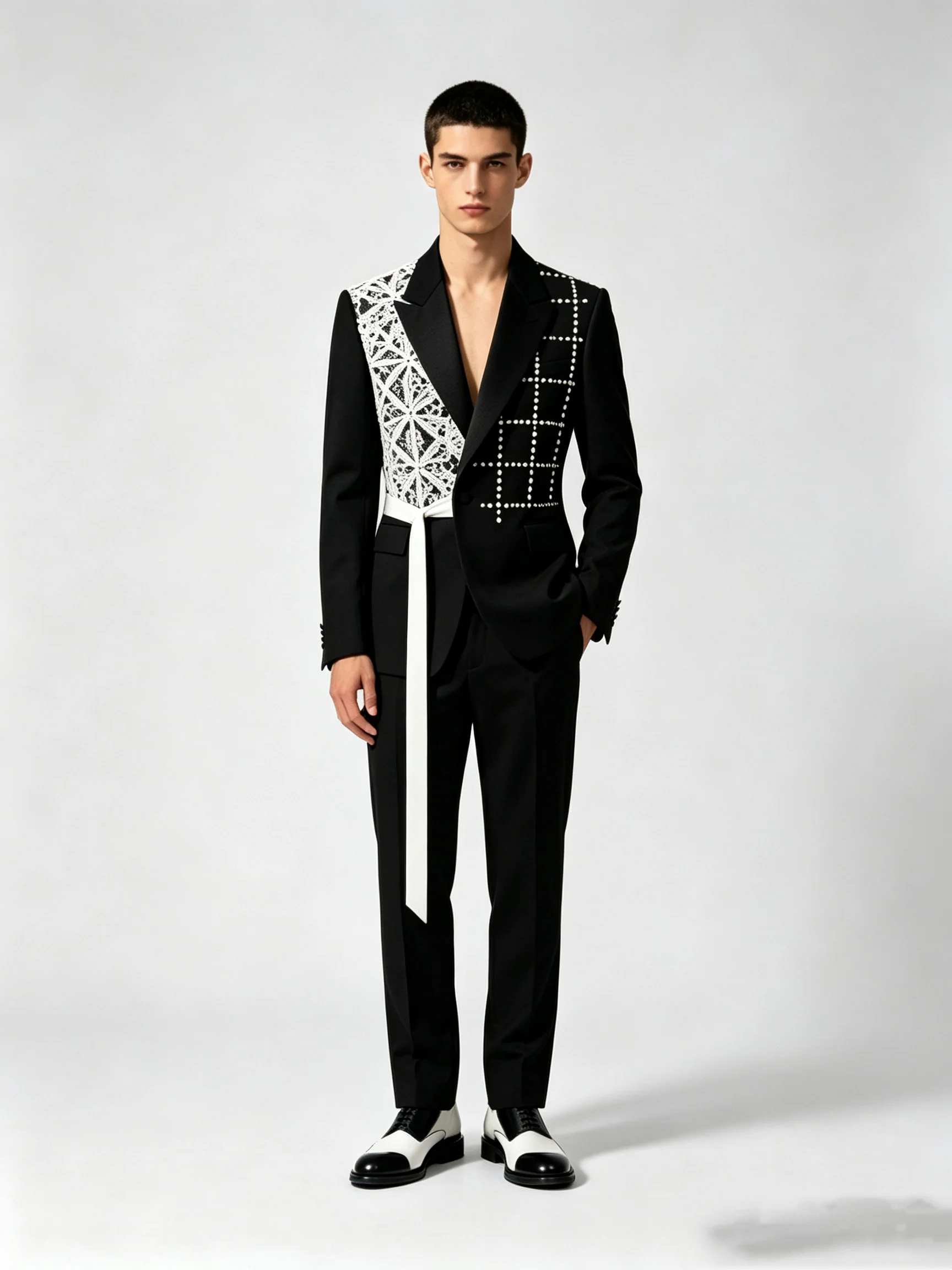 Белый и черный мужской костюм: – обзор и цена Men Formal Wear With Coat