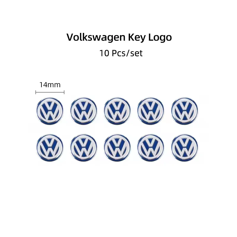 5/10 stuks 14mm auto afstandsbediening sleutel stickers embleem auto accessoires voor VW Scirocco Polo T5 Passat B6 Golf mk5 Tiguan Jetta CC MK7