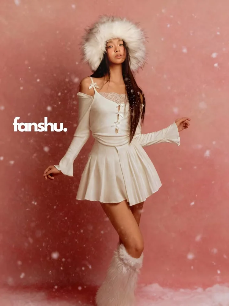 

Осенне-зимний новый стиль: Наряд для фотосессии в снежную рождественскую ночь для девочек, создающий нежную атмосферу, в мягких тонах, для студийных фотосессий.